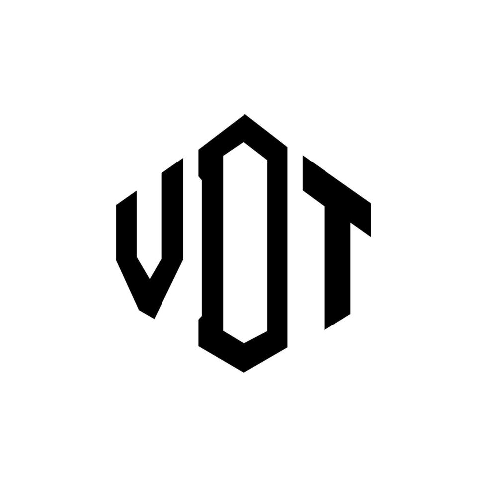 diseño de logotipo de letra vdt con forma de polígono. vdt polígono y diseño de logotipo en forma de cubo. vdt hexágono vector logo plantilla colores blanco y negro. monograma vdt, logotipo comercial e inmobiliario.