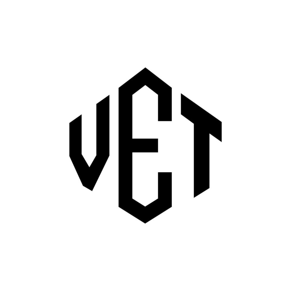 diseño de logotipo de letra veterinaria con forma de polígono. diseño de logotipo de forma de cubo y polígono veterinario. plantilla de logotipo de vector hexagonal veterinario colores blanco y negro. monograma veterinario, logotipo comercial e inmobiliario.