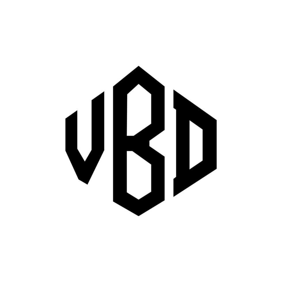 diseño de logotipo de letra vbd con forma de polígono. diseño de logotipo en forma de cubo y polígono vbd. vbd hexágono vector logo plantilla colores blanco y negro. Monograma vbd, logotipo comercial e inmobiliario.