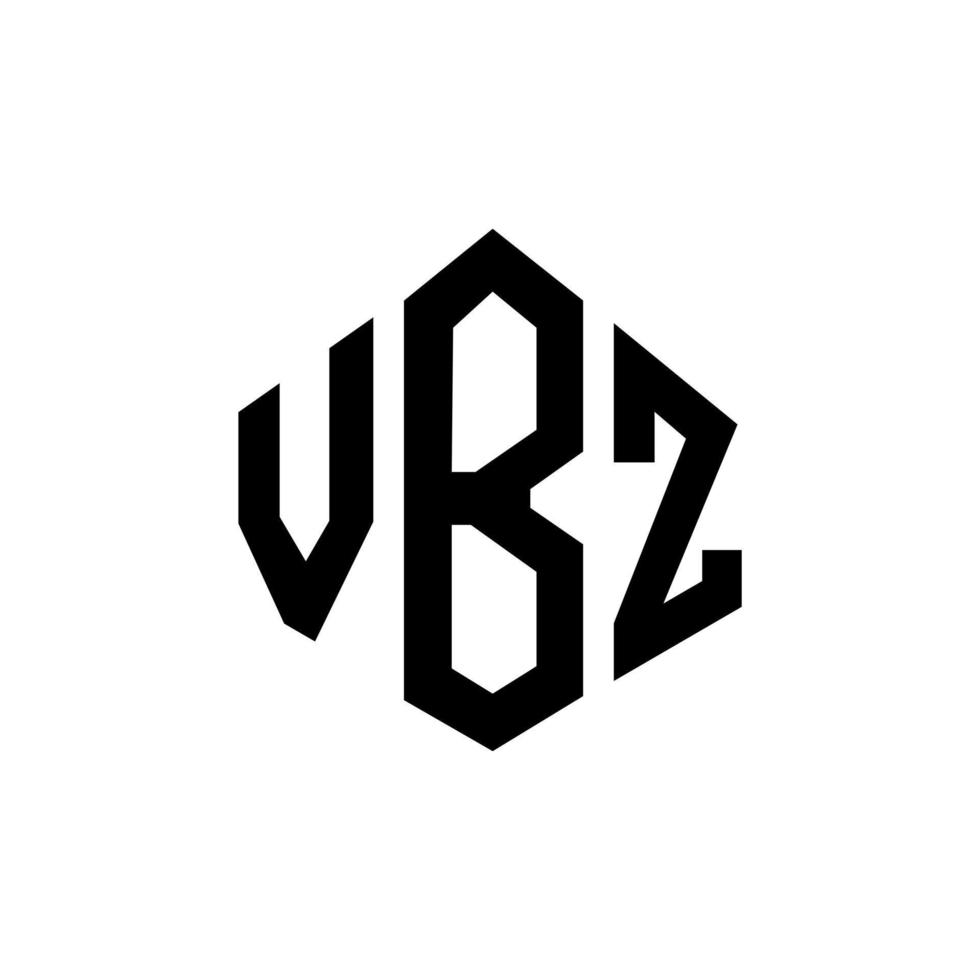 diseño de logotipo de letra vbz con forma de polígono. diseño de logotipo de forma de cubo y polígono vbz. vbz hexágono vector logo plantilla colores blanco y negro. Monograma vbz, logotipo comercial e inmobiliario.