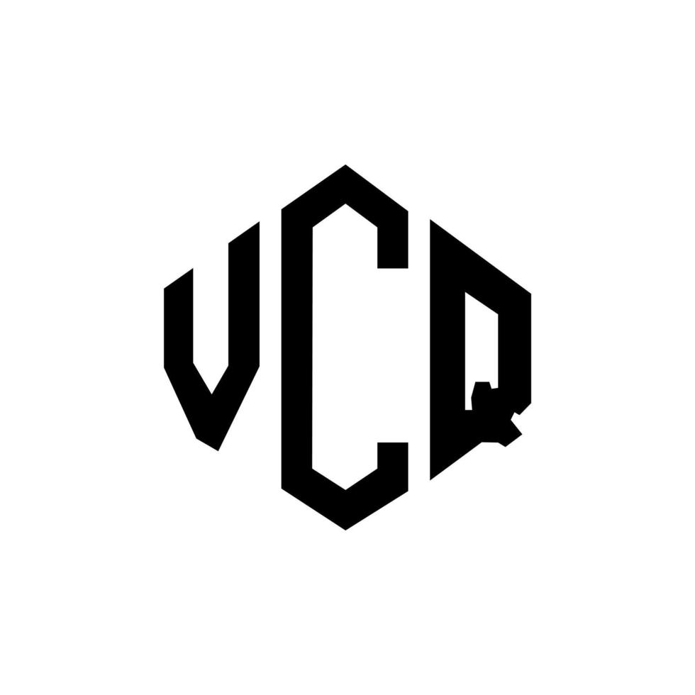 diseño de logotipo de letra vcq con forma de polígono. vcq polígono y diseño de logotipo en forma de cubo. plantilla de logotipo vectorial hexagonal vcq colores blanco y negro. monograma vcq, logotipo empresarial y inmobiliario. vector