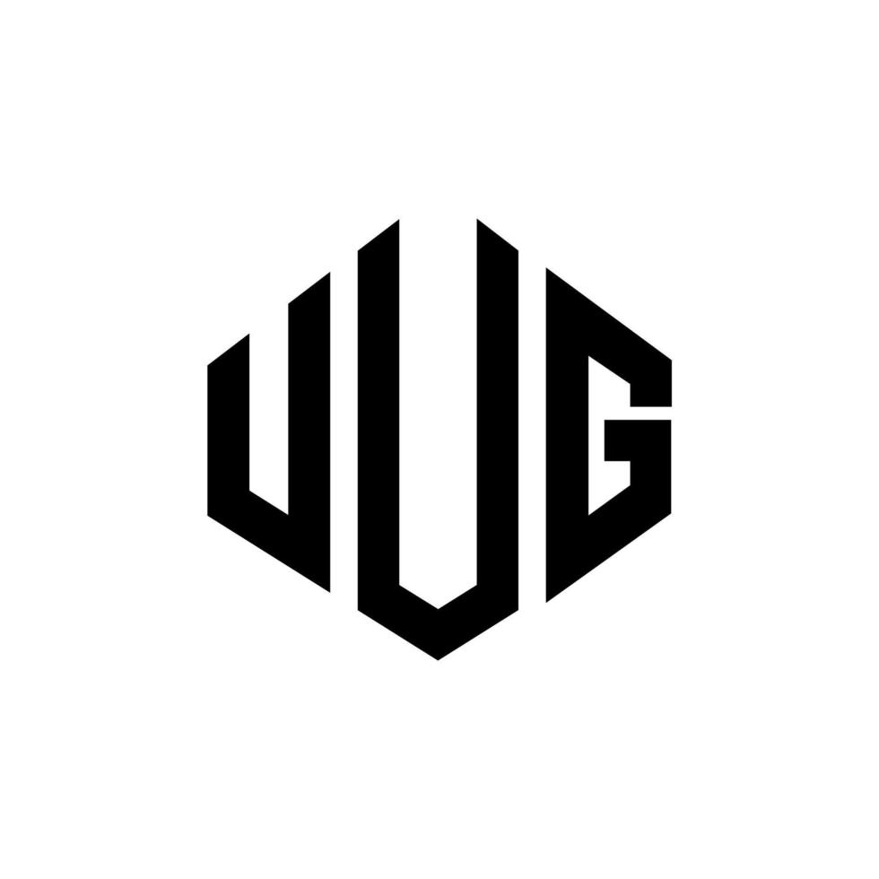 diseño de logotipo de letra uug con forma de polígono. uug polígono y diseño de logotipo en forma de cubo. uug hexágono vector logo plantilla colores blanco y negro. uug monograma, logotipo comercial e inmobiliario.