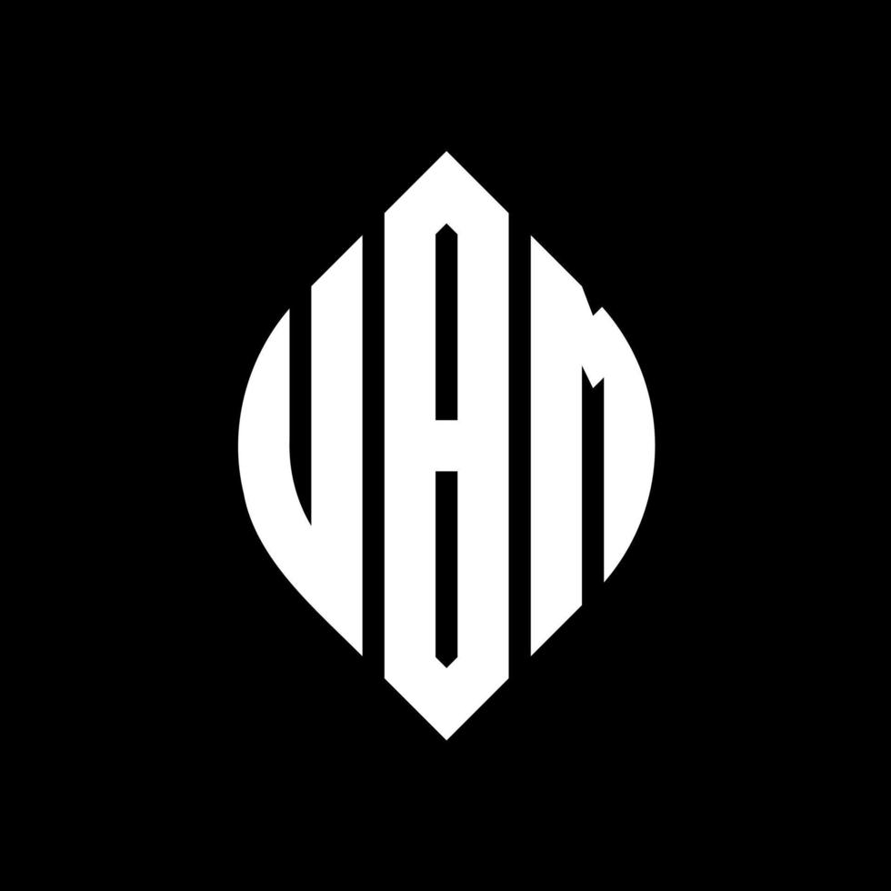 UBM circle letter logo design with circle and ellipse shape. UBM ellipse letters with typographic style. The three initials form a circle logo. UBM Circle Emblem Abstract Monogram Letter Mark Vector. vector
