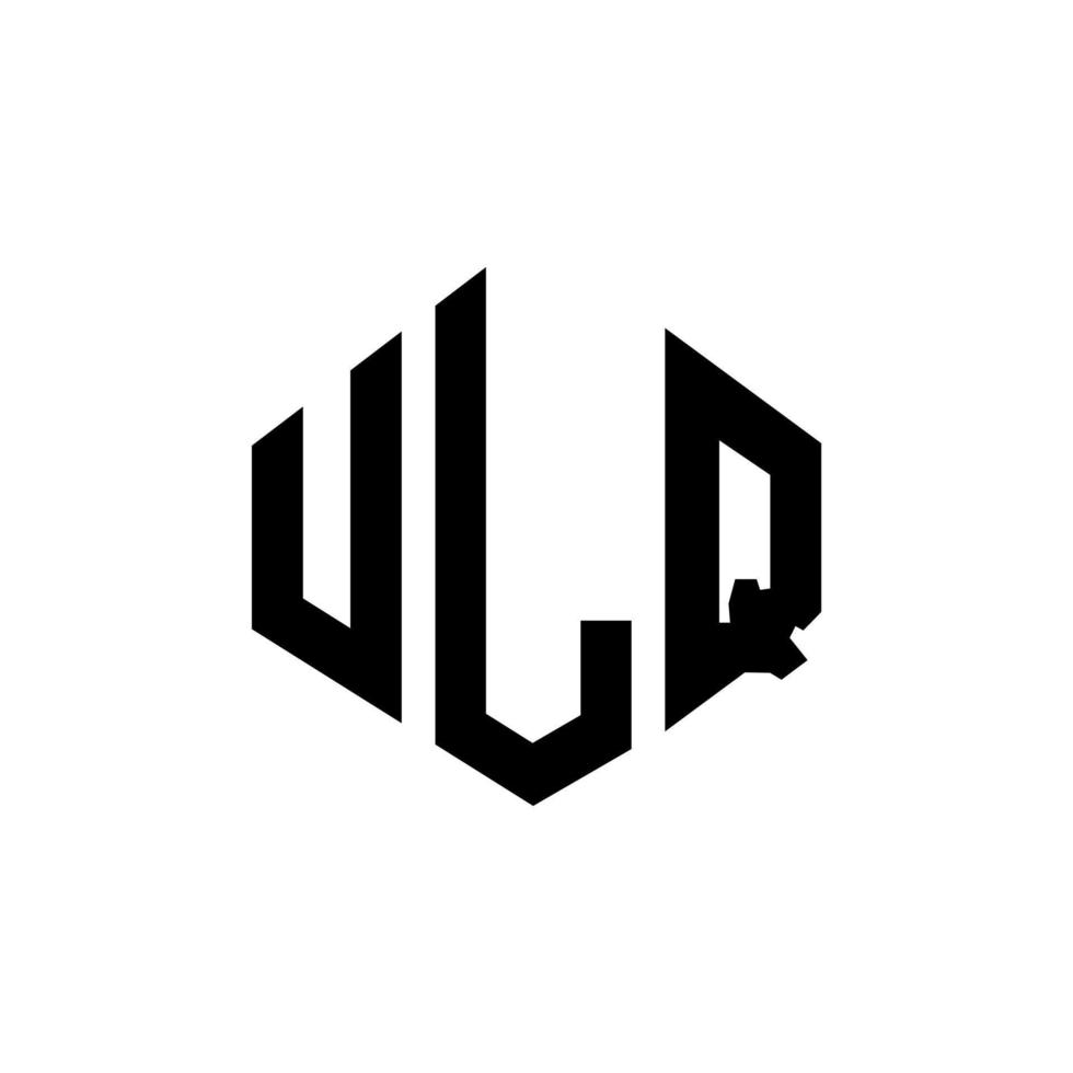 diseño de logotipo de letra ulq con forma de polígono. diseño de logotipo en forma de cubo y polígono ulq. ulq hexágono vector logo plantilla colores blanco y negro. monograma ulq, logotipo empresarial y inmobiliario.