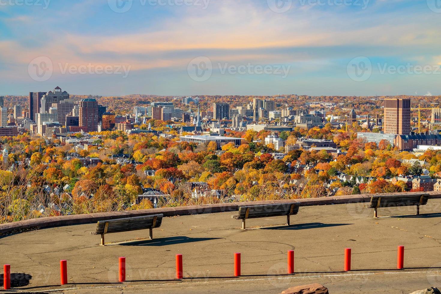 New Haven city downtown skyline cityscape of Connecticut, USA photo