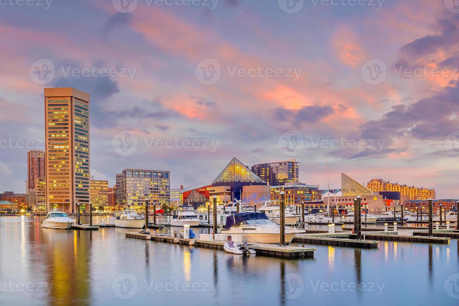 Downtown Baltimore city skyline , cityscape in Maryland USA photo