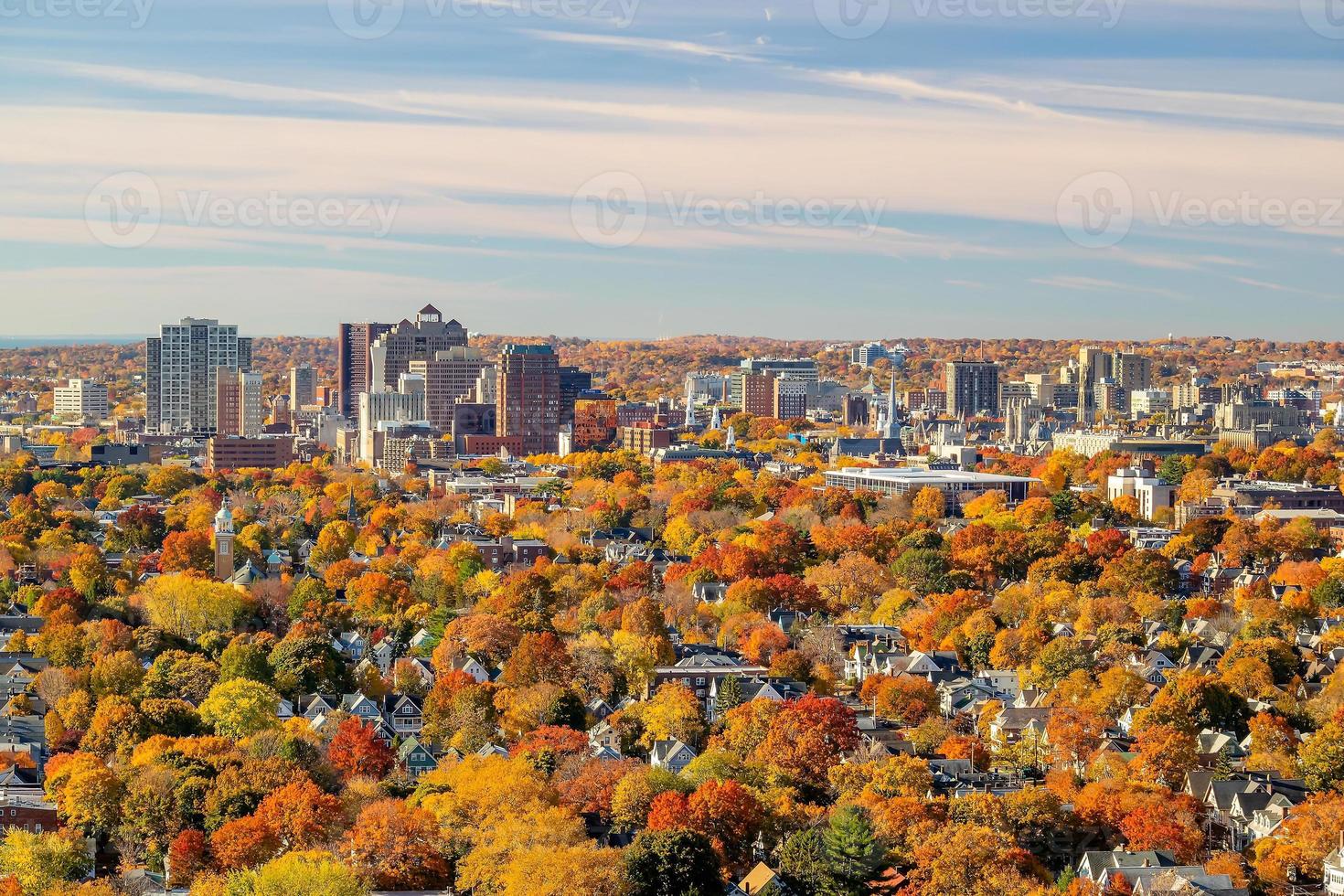 New Haven city downtown skyline cityscape of Connecticut, USA photo