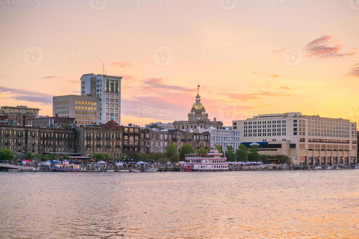 Historic District waterfront of Savannah, Georgia photo