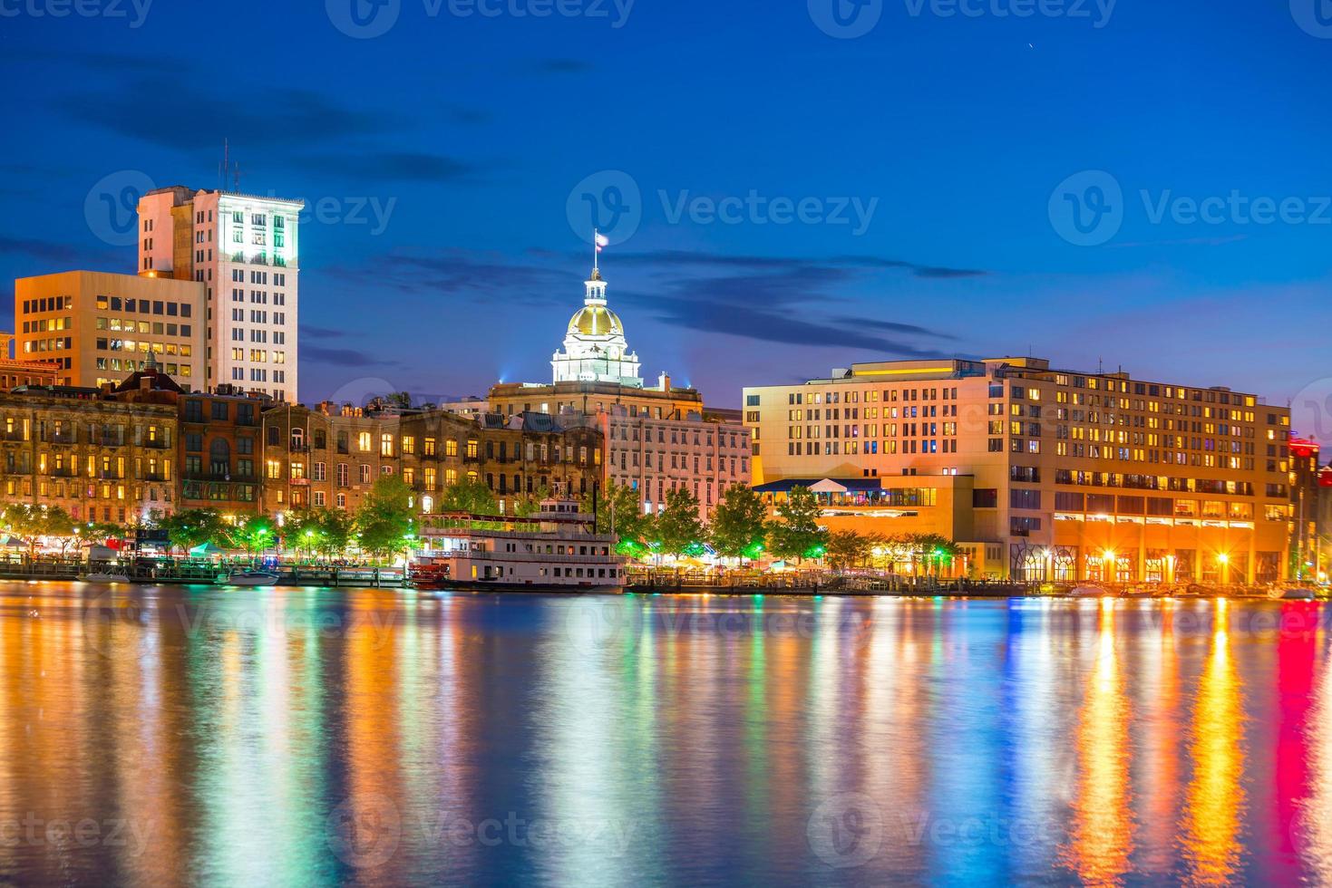 Historic District waterfront of Savannah, Georgia photo