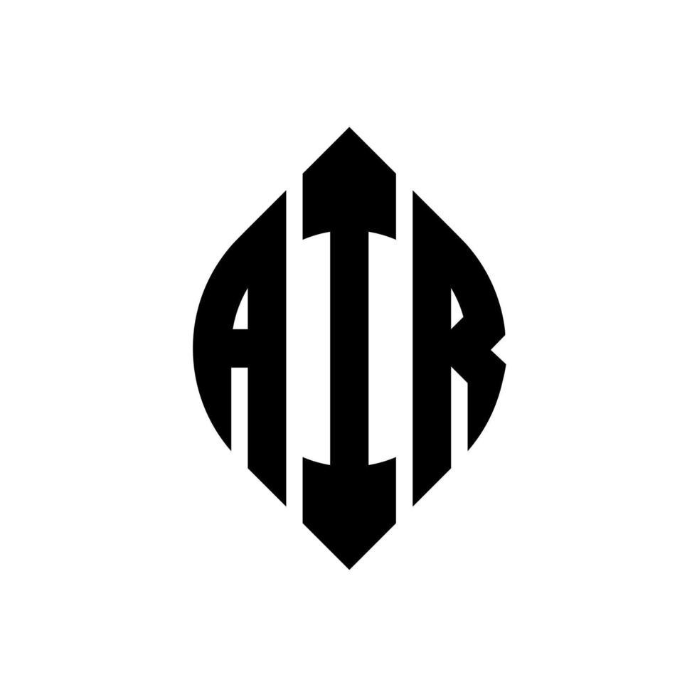 diseño de logotipo de letra de círculo de aire con forma de círculo y elipse. letras de elipse de aire con estilo tipográfico. las tres iniciales forman un logo circular. vector de marca de letra de monograma abstracto de emblema de círculo de aire.