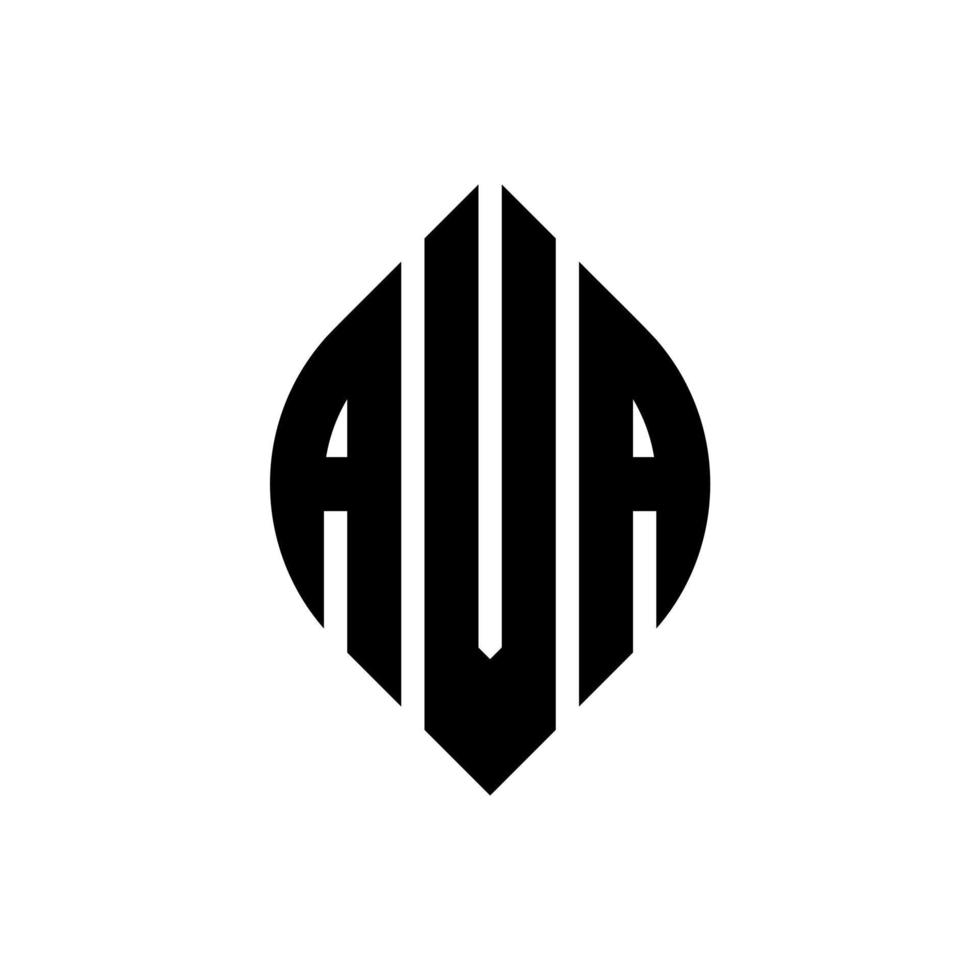 AVA circle letter logo design with circle and ellipse shape. AVA ellipse letters with typographic style. The three initials form a circle logo. AVA Circle Emblem Abstract Monogram Letter Mark Vector. vector