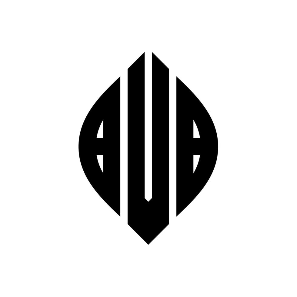 BVB circle letter logo design with circle and ellipse shape. BVB ellipse letters with typographic style. The three initials form a circle logo. BVB Circle Emblem Abstract Monogram Letter Mark Vector. vector