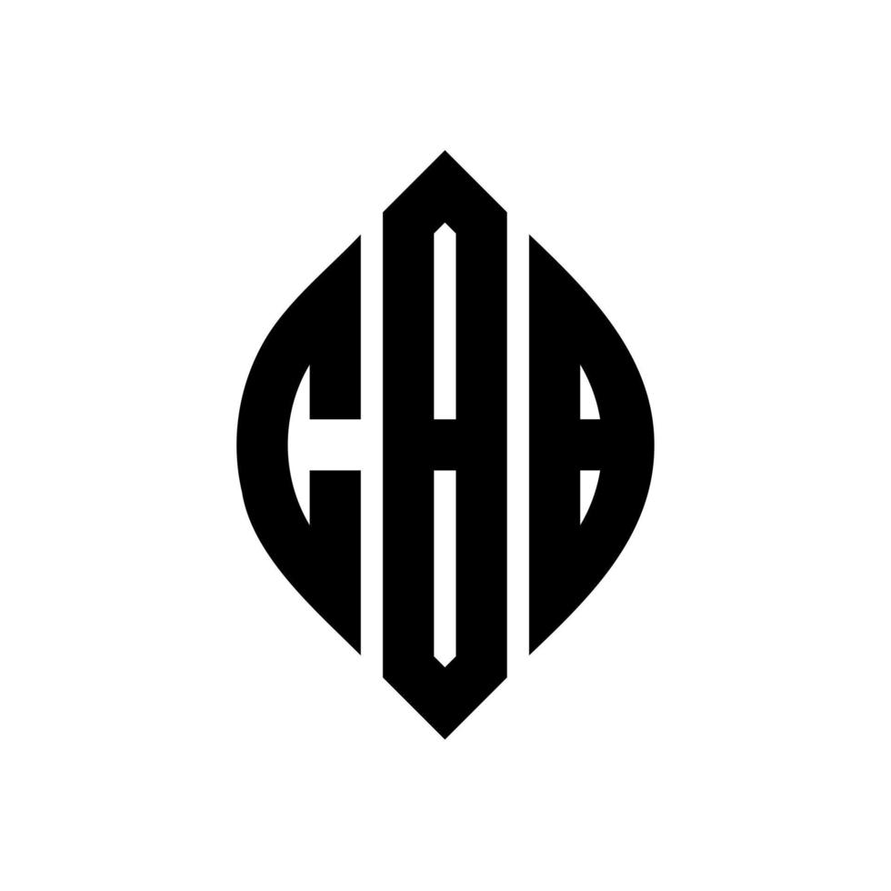 CBB circle letter logo design with circle and ellipse shape. CBB ellipse letters with typographic style. The three initials form a circle logo. CBB Circle Emblem Abstract Monogram Letter Mark Vector. vector