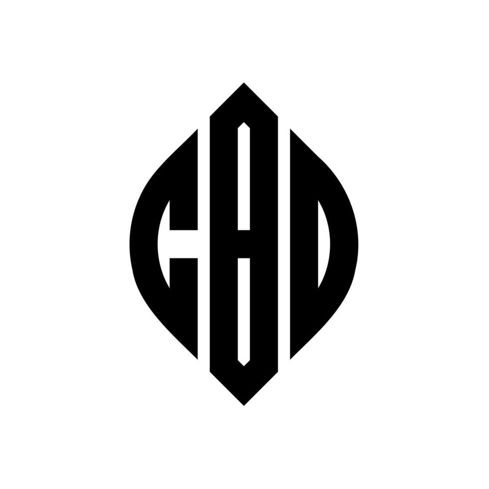 CBD circle letter logo design with circle and ellipse shape. CBD ellipse letters with typographic style. The three initials form a circle logo. CBD Circle Emblem Abstract Monogram Letter Mark Vector. vector
