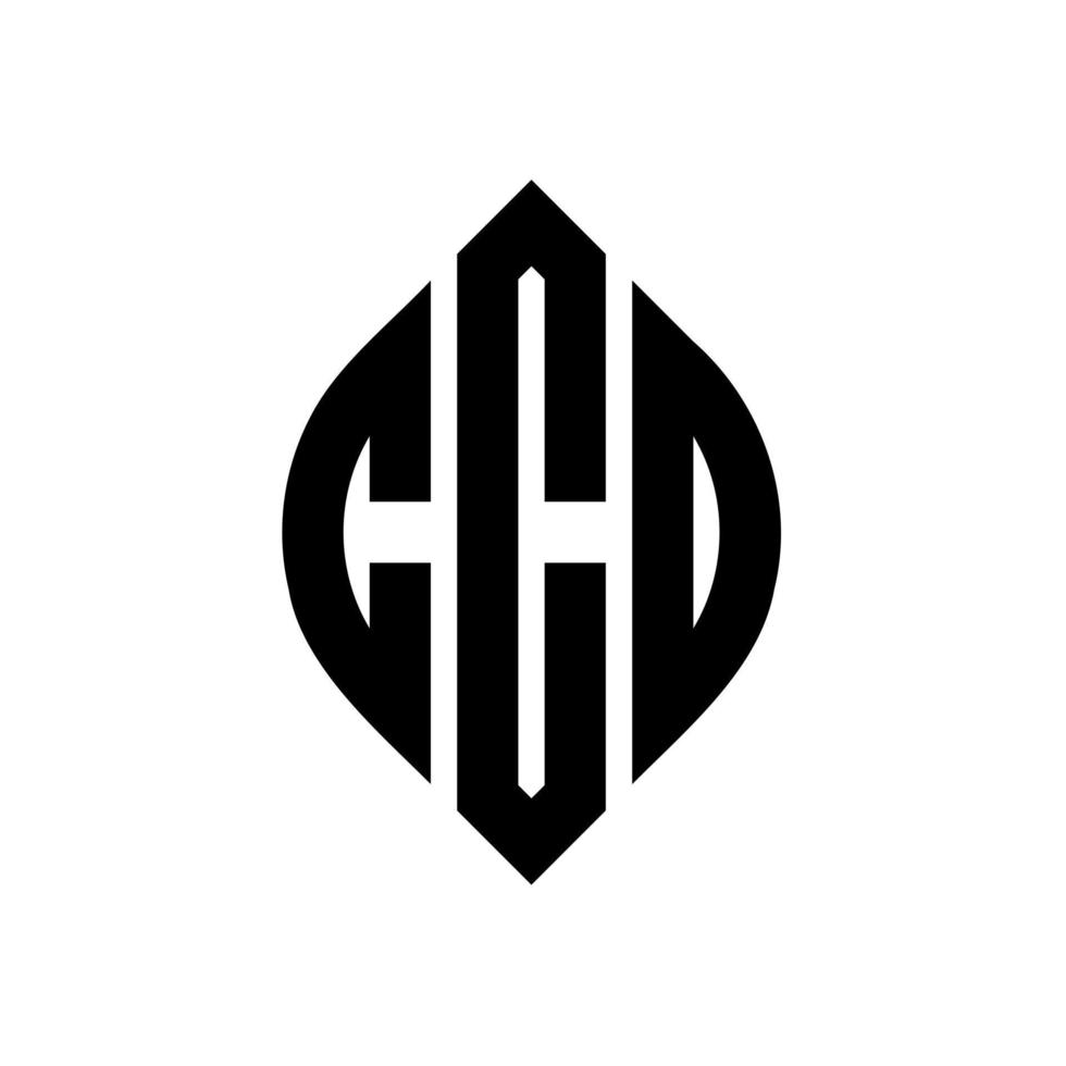 CCO circle letter logo design with circle and ellipse shape. CCO ellipse letters with typographic style. The three initials form a circle logo. CCO Circle Emblem Abstract Monogram Letter Mark Vector. vector