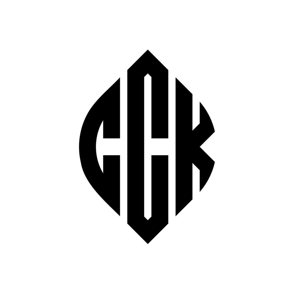 Diseño de logotipo de letra de círculo cck con forma de círculo y elipse. cck letras elipses con estilo tipográfico. las tres iniciales forman un logo circular. cck círculo emblema resumen monograma letra marca vector. vector