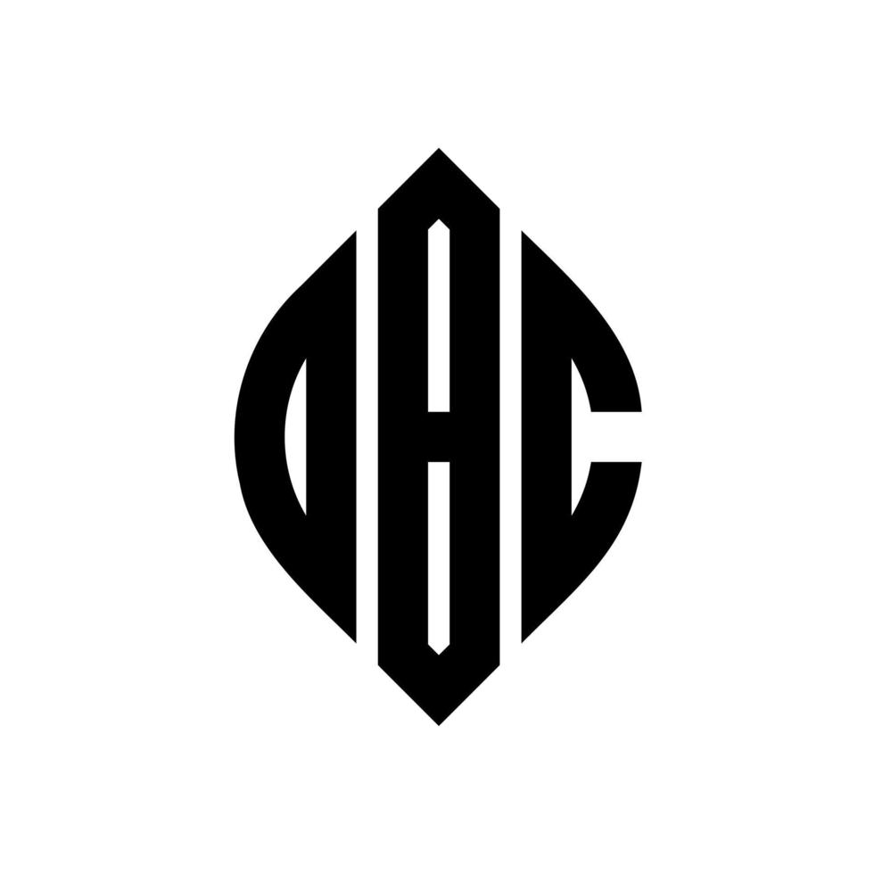 DBC circle letter logo design with circle and ellipse shape. DBC ellipse letters with typographic style. The three initials form a circle logo. DBC Circle Emblem Abstract Monogram Letter Mark Vector. vector