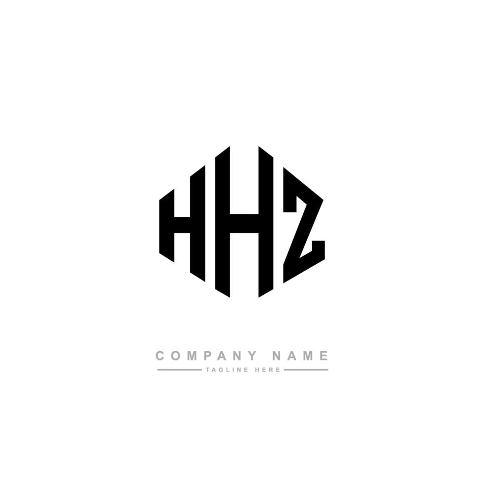 diseño de logotipo de letra hhz con forma de polígono. hhz polígono y diseño de logotipo en forma de cubo. hhz hexágono vector logo plantilla colores blanco y negro. monograma hhz, logotipo empresarial y inmobiliario.