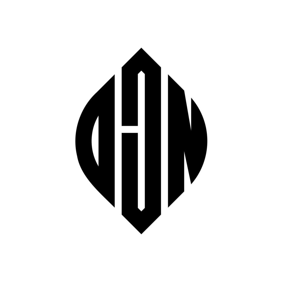DJN circle letter logo design with circle and ellipse shape. DJN ellipse letters with typographic style. The three initials form a circle logo. DJN Circle Emblem Abstract Monogram Letter Mark Vector. vector