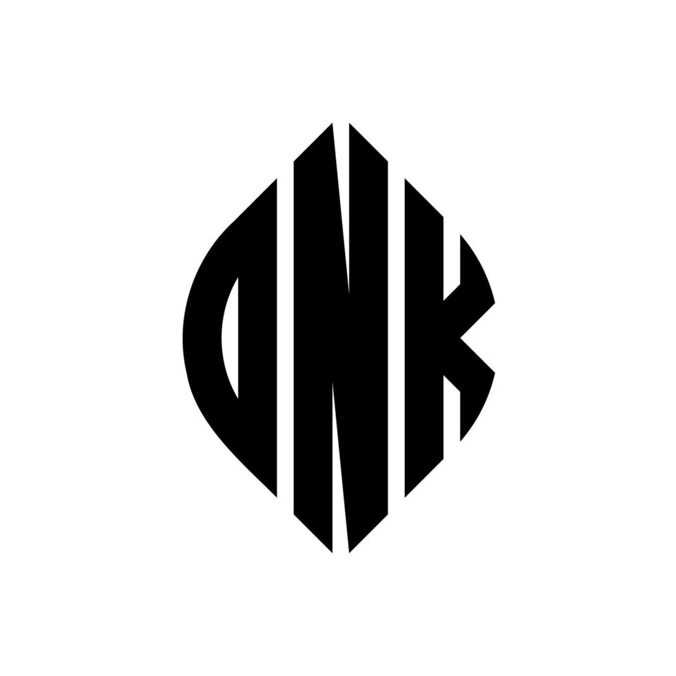 DNK circle letter logo design with circle and ellipse shape. DNK ellipse letters with typographic style. The three initials form a circle logo. DNK Circle Emblem Abstract Monogram Letter Mark Vector. vector