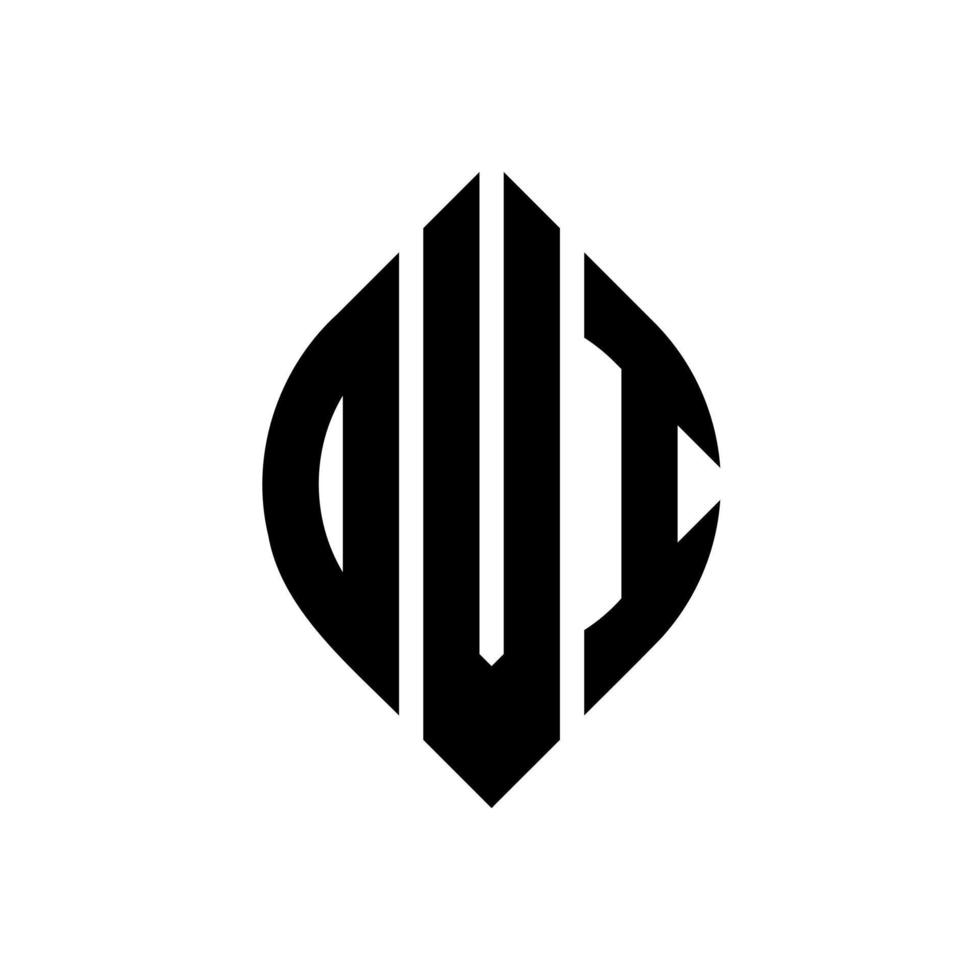DVI circle letter logo design with circle and ellipse shape. DVI ellipse letters with typographic style. The three initials form a circle logo. DVI Circle Emblem Abstract Monogram Letter Mark Vector. vector