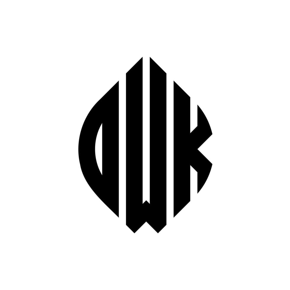 diseño de logotipo de letra de círculo dwk con forma de círculo y elipse. letras de elipse dwk con estilo tipográfico. las tres iniciales forman un logo circular. vector de marca de letra de monograma abstracto del emblema del círculo dwk.