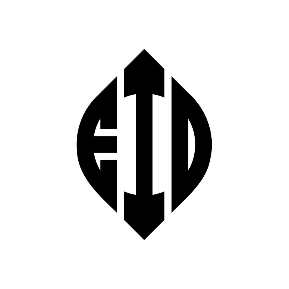 diseño de logotipo de letra de círculo eio con forma de círculo y elipse. letras de elipse eio con estilo tipográfico. las tres iniciales forman un logo circular. vector de marca de letra de monograma abstracto del emblema del círculo eio.