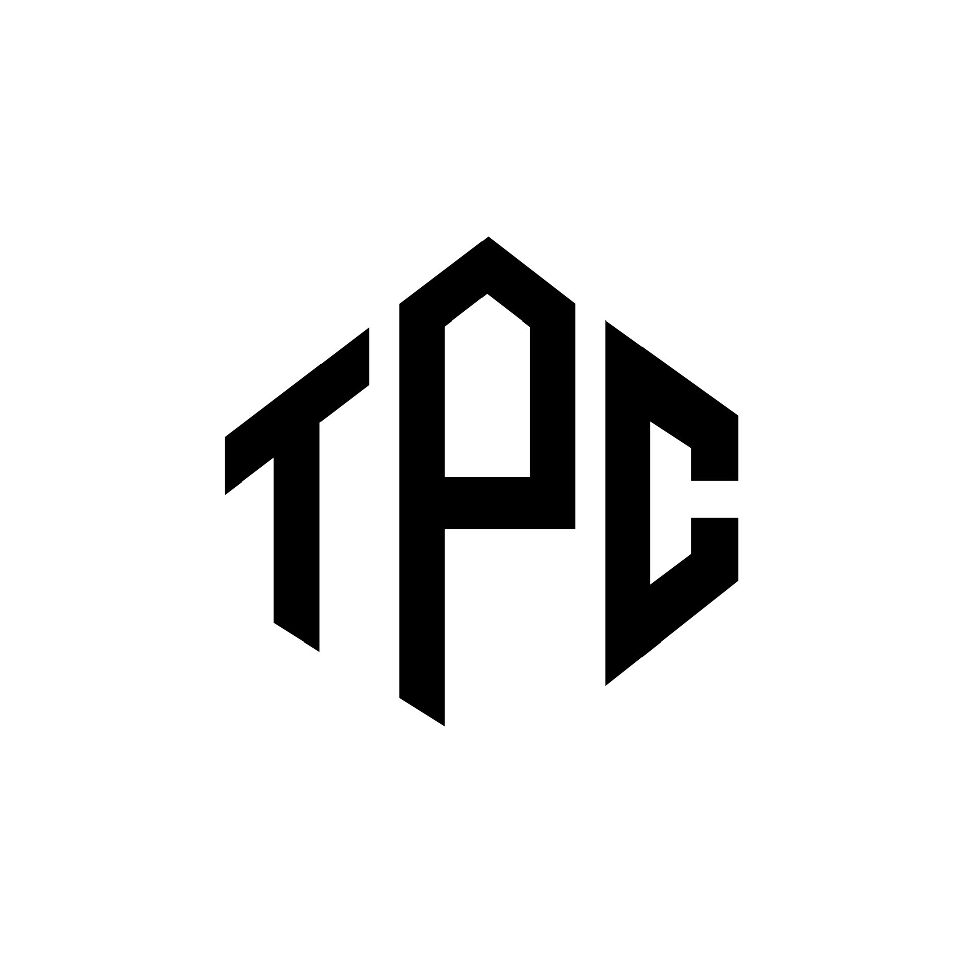 TPC letter logo design with polygon shape TPC polygon and cube shape TPC letter logo design with polygon shape TPC polygon and cube shape