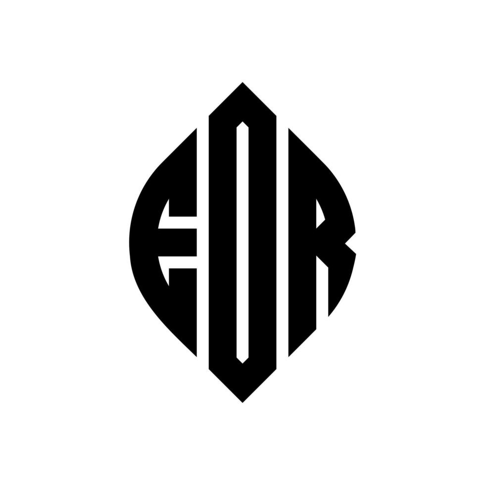 diseño de logotipo de letra de círculo eor con forma de círculo y elipse. eor letras elipses con estilo tipográfico. las tres iniciales forman un logo circular. eor círculo emblema resumen monograma letra marca vector. vector