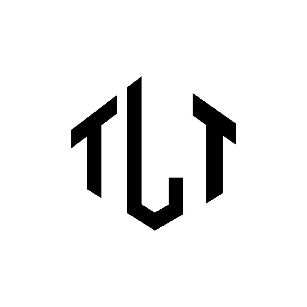 TLT letter logo design with polygon shape. TLT polygon and cube shape logo design. TLT hexagon vector logo template white and black colors. TLT monogram, business and real estate logo.