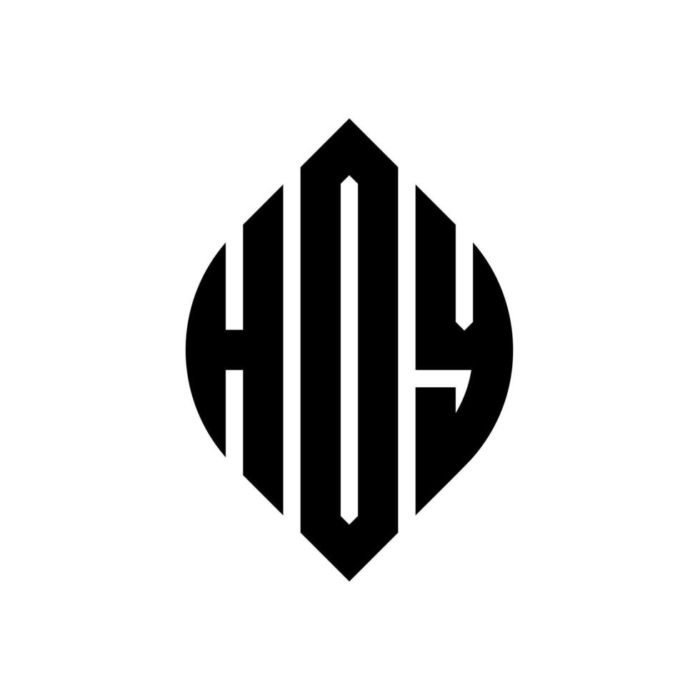 diseño de logotipo de letra de círculo hdy con forma de círculo y elipse. letras de elipse hdy con estilo tipográfico. las tres iniciales forman un logo circular. vector de marca de letra de monograma abstracto de emblema de círculo hdy.