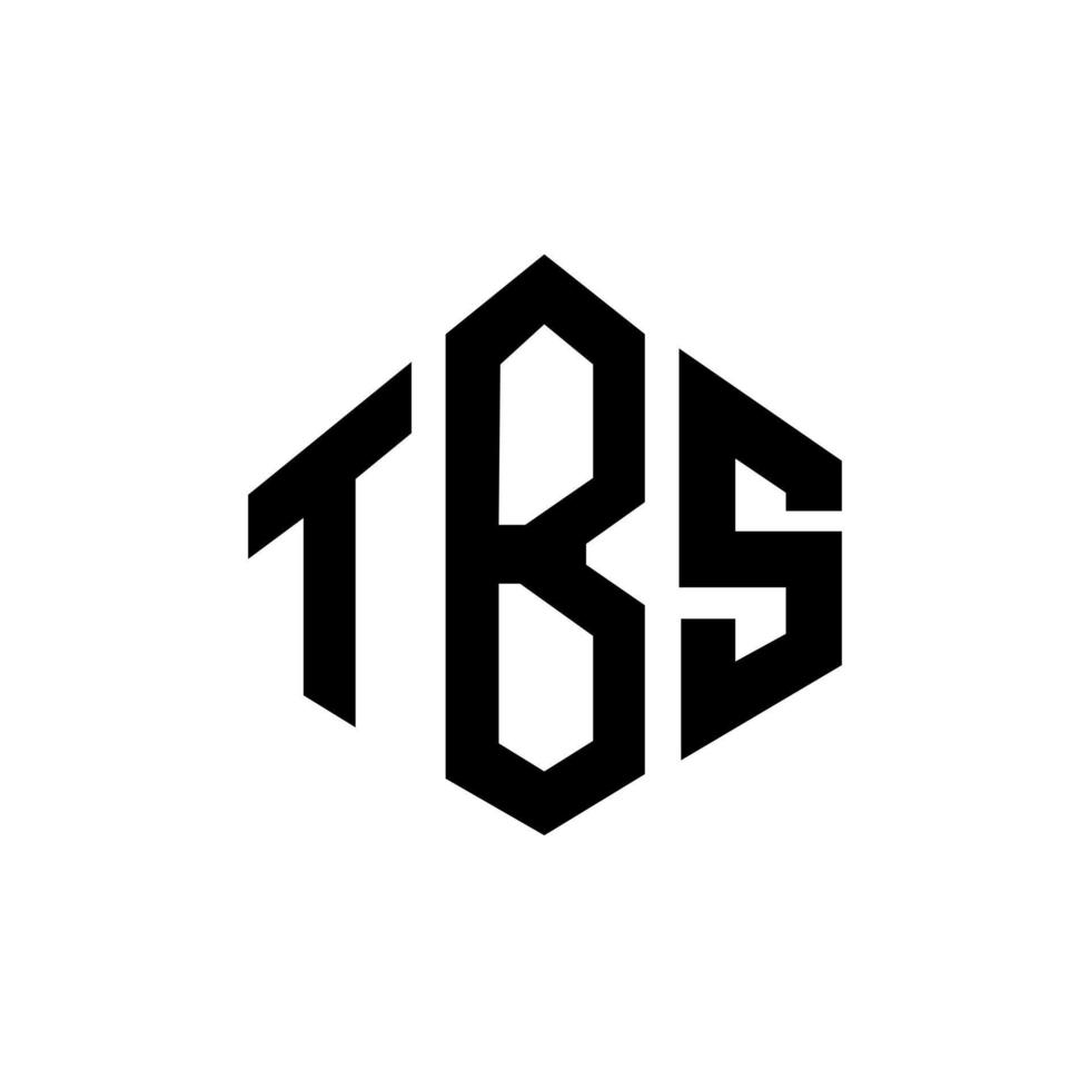diseño de logotipo de letra tbs con forma de polígono. tbs polígono y