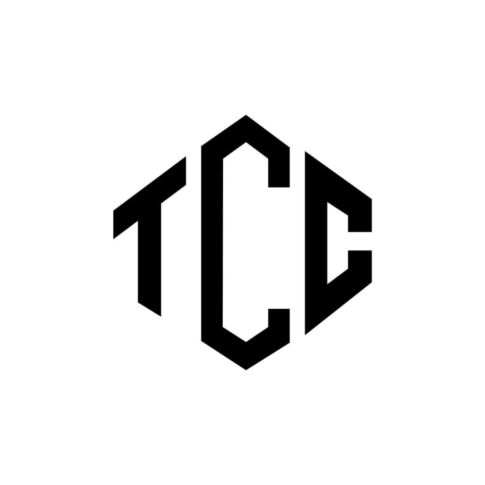 diseño de logotipo de letra tcc con forma de polígono. diseño de logotipo de forma de cubo y polígono tcc. plantilla de logotipo vectorial hexagonal tcc colores blanco y negro. monograma tcc, logotipo empresarial y inmobiliario. vector