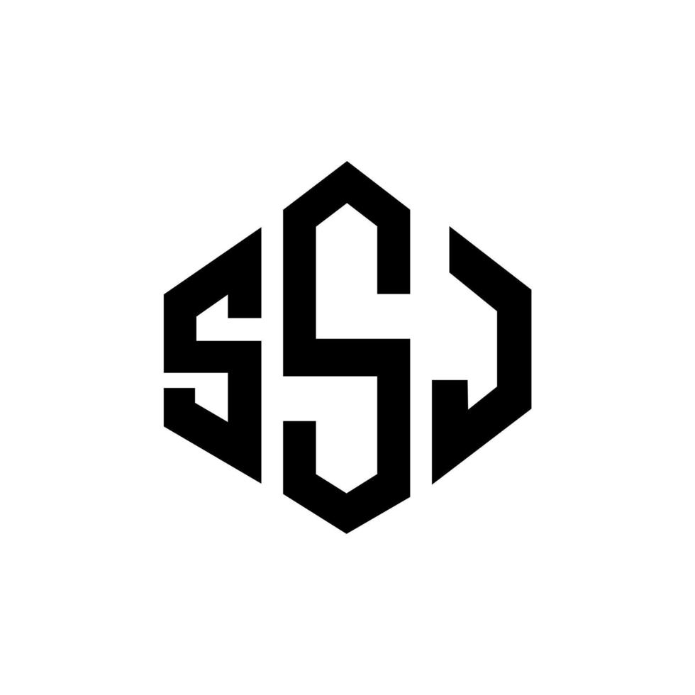 SSJ letter logo design with polygon shape. SSJ polygon and cube shape ...