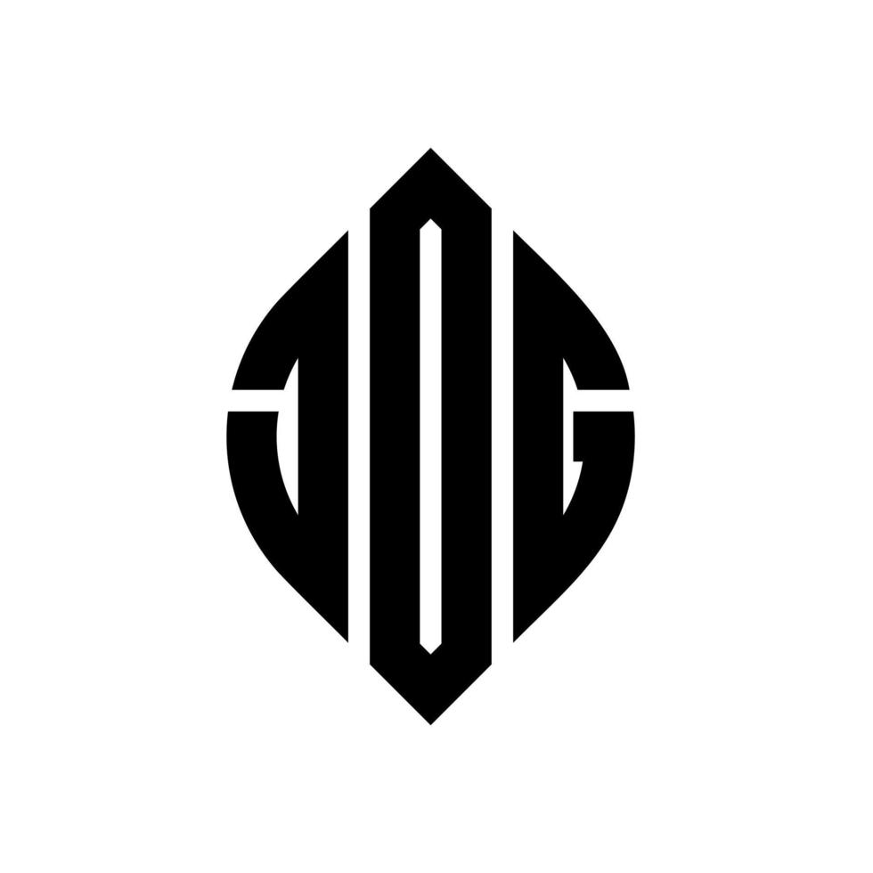 Diseño de logotipo de letra de círculo jdg con forma de círculo y elipse. jdg letras elipses con estilo tipográfico. las tres iniciales forman un logo circular. jdg círculo emblema resumen monograma letra marca vector. vector