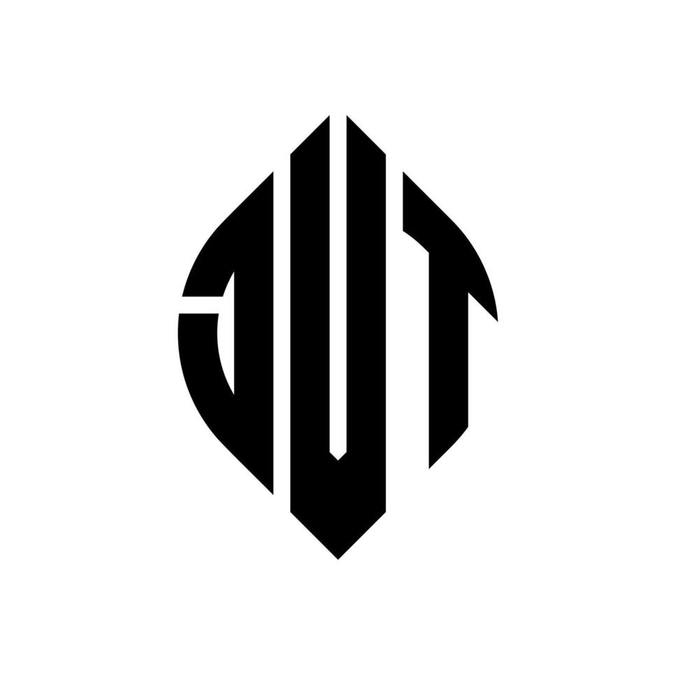 jvt diseño de logotipo de letra circular con forma de círculo y elipse. jvt letras elipses con estilo tipográfico. las tres iniciales forman un logo circular. jvt círculo emblema resumen monograma letra marca vector. vector