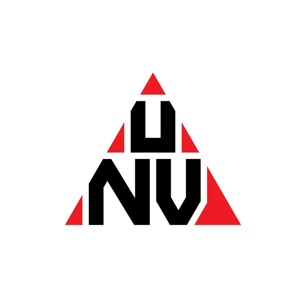 diseño de logotipo de letra triangular unu con forma de triángulo. monograma de diseño de logotipo de triángulo unu. plantilla de logotipo de vector de triángulo unu con color rojo. logotipo triangular unu logotipo simple, elegante y lujoso.