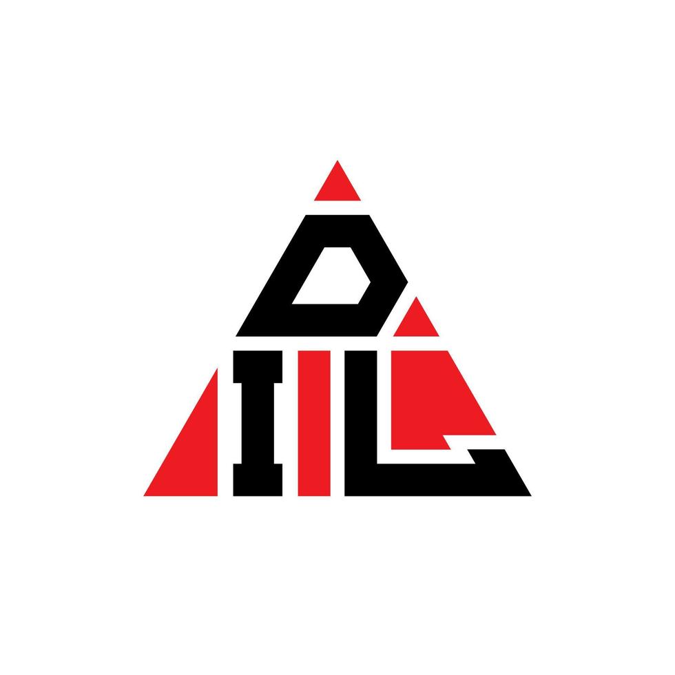 diseño de logotipo de letra de triángulo dil con forma de triángulo. monograma de diseño del logotipo del triángulo dil. plantilla de logotipo de vector de triángulo dil con color rojo. logotipo triangular dil logotipo simple, elegante y lujoso.