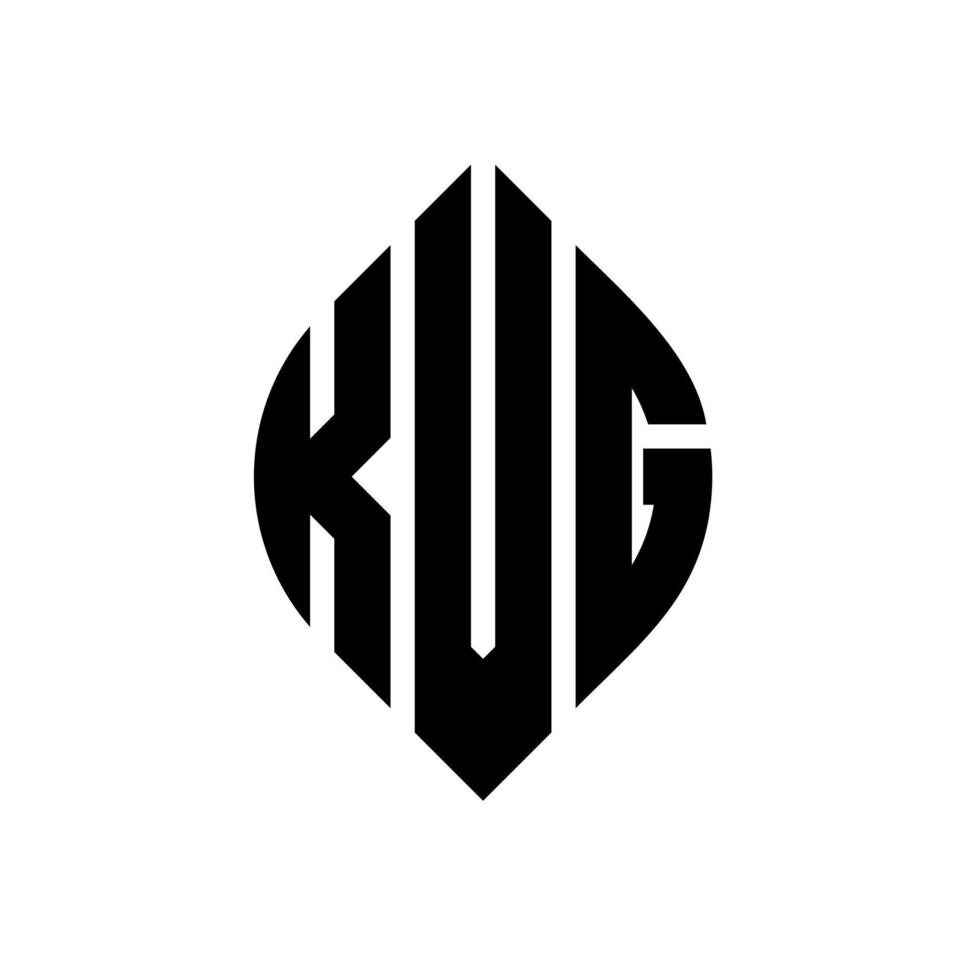 diseño de logotipo de letra de círculo kvg con forma de círculo y elipse. kvg letras elipses con estilo tipográfico. las tres iniciales forman un logo circular. vector de marca de letra de monograma abstracto del emblema del círculo kvg.