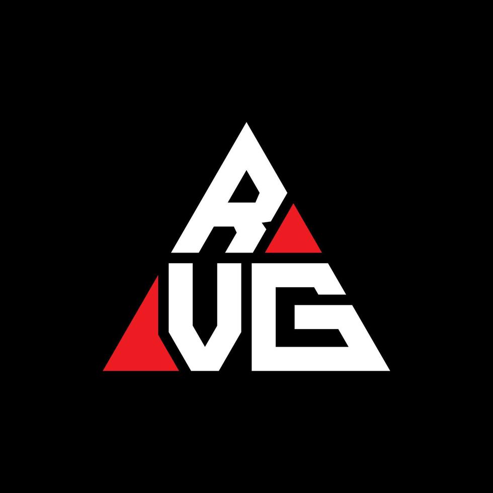 diseño de logotipo de letra triangular rvg con forma de triángulo. monograma de diseño de logotipo de triángulo rvg. plantilla de logotipo de vector de triángulo rvg con color rojo. logotipo triangular rvg logotipo simple, elegante y lujoso.