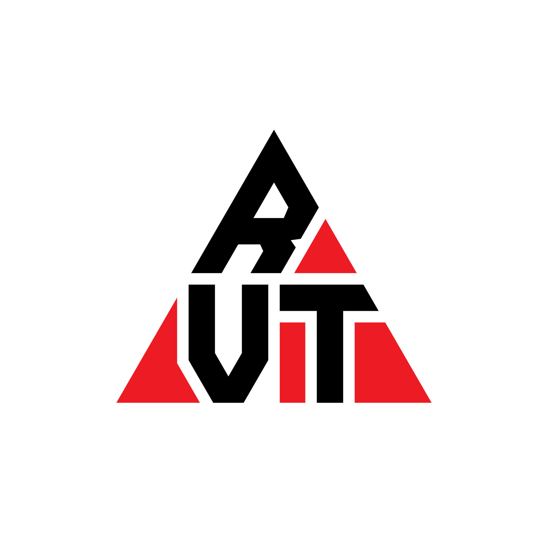 RVT triangle letter logo design with triangle shape RVT triangle logo RVT triangle letter logo design with triangle shape RVT triangle logo