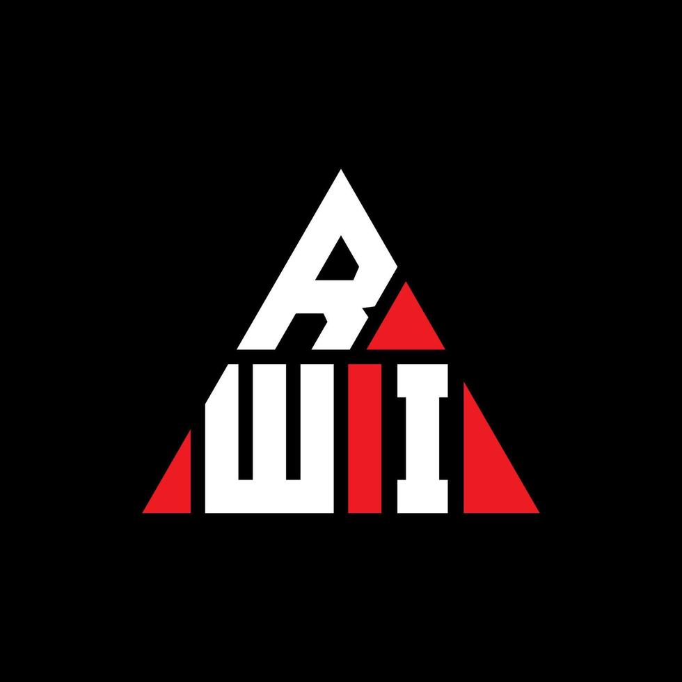 diseño de logotipo de letra triangular rwi con forma de triángulo. monograma de diseño de logotipo de triángulo rwi. plantilla de logotipo de vector de triángulo rwi con color rojo. logotipo triangular rwi logotipo simple, elegante y lujoso.