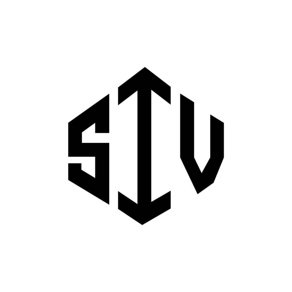 diseño de logotipo de letra siv con forma de polígono. diseño de logotipo en forma de cubo y polígono siv. siv hexágono vector logo plantilla colores blanco y negro. monograma siv, logotipo comercial e inmobiliario.