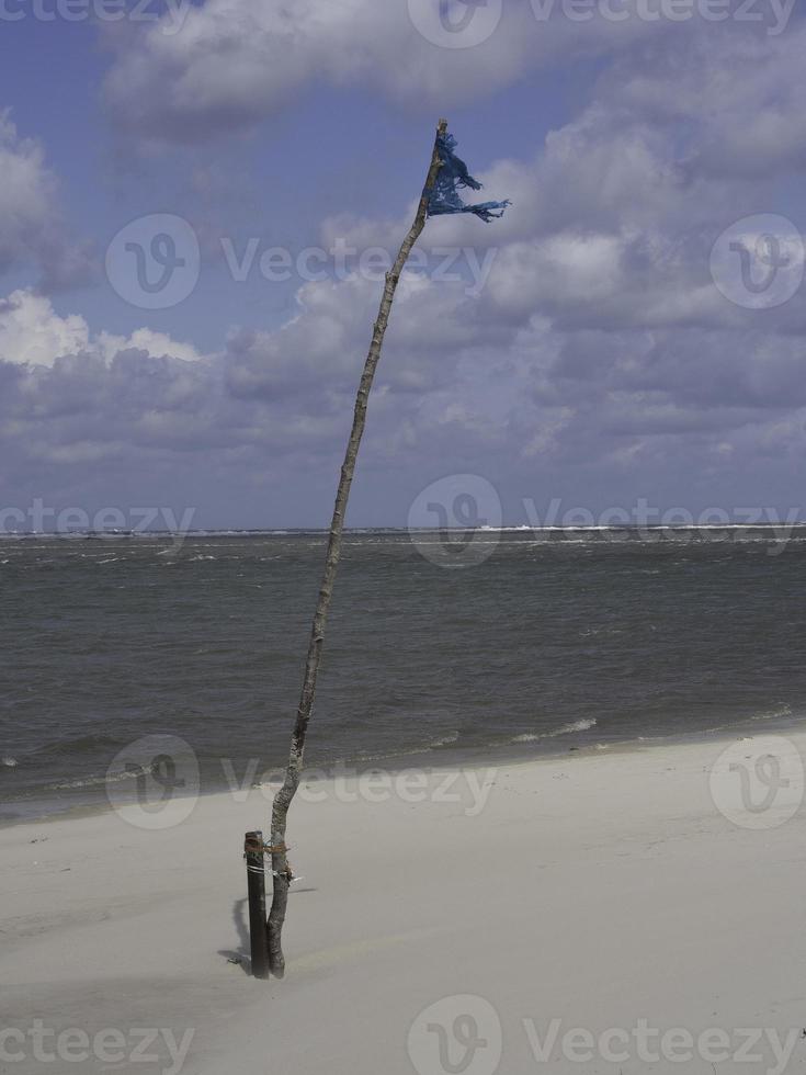 at the beach of Spiekeroog in the north sea photo