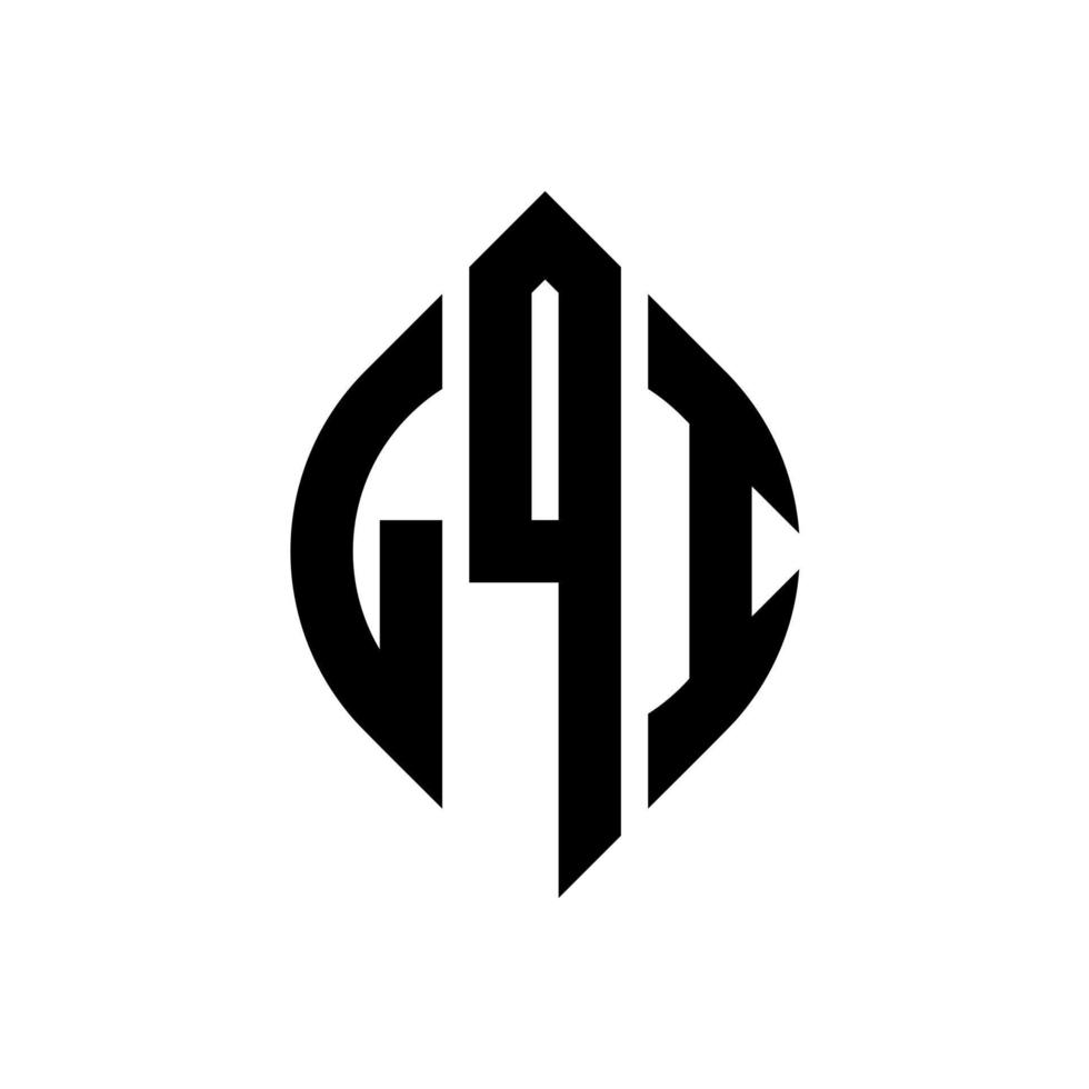 diseño de logotipo de letra de círculo lqi con forma de círculo y elipse. letras de elipse lqi con estilo tipográfico. las tres iniciales forman un logo circular. lqi círculo emblema resumen monograma letra marca vector. vector
