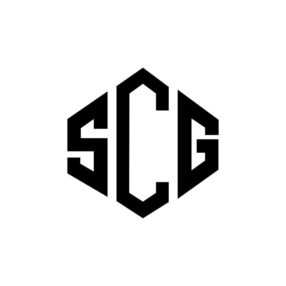 SCG letter logo design with polygon shape. SCG polygon and cube shape logo design. SCG hexagon vector logo template white and black colors. SCG monogram, business and real estate logo.