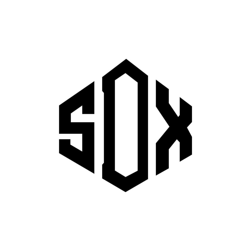 SDX letter logo design with polygon shape. SDX polygon and cube shape logo design. SDX hexagon vector logo template white and black colors. SDX monogram, business and real estate logo.