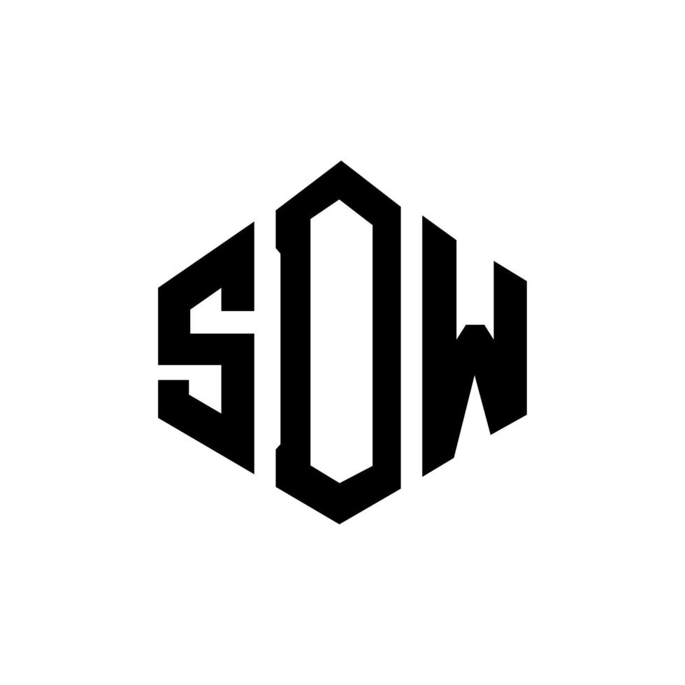 diseño de logotipo de letra sdw con forma de polígono. diseño de logotipo en forma de cubo y polígono sdw. plantilla de logotipo vectorial hexagonal sdw colores blanco y negro. monograma sdw, logotipo comercial y inmobiliario. vector