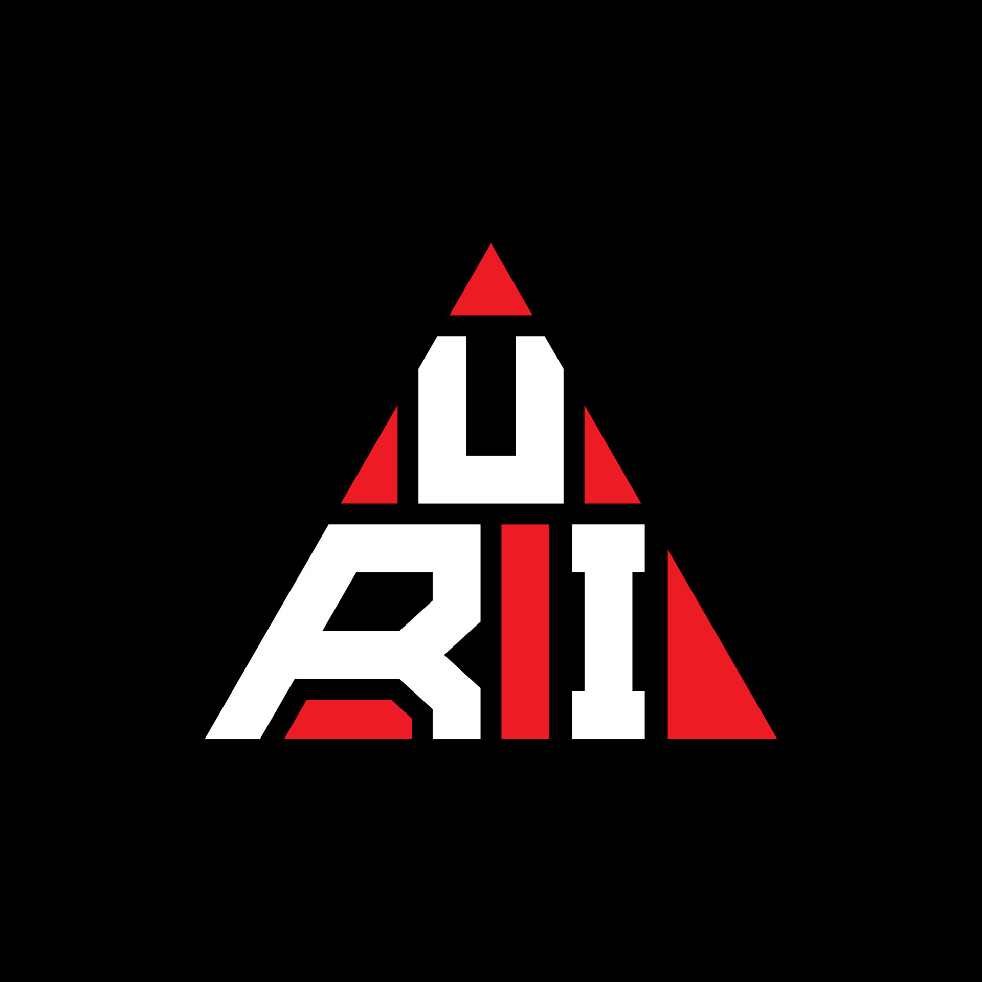 URI triangle letter logo design with triangle shape URI triangle logo URI triangle letter logo design with triangle shape URI triangle logo