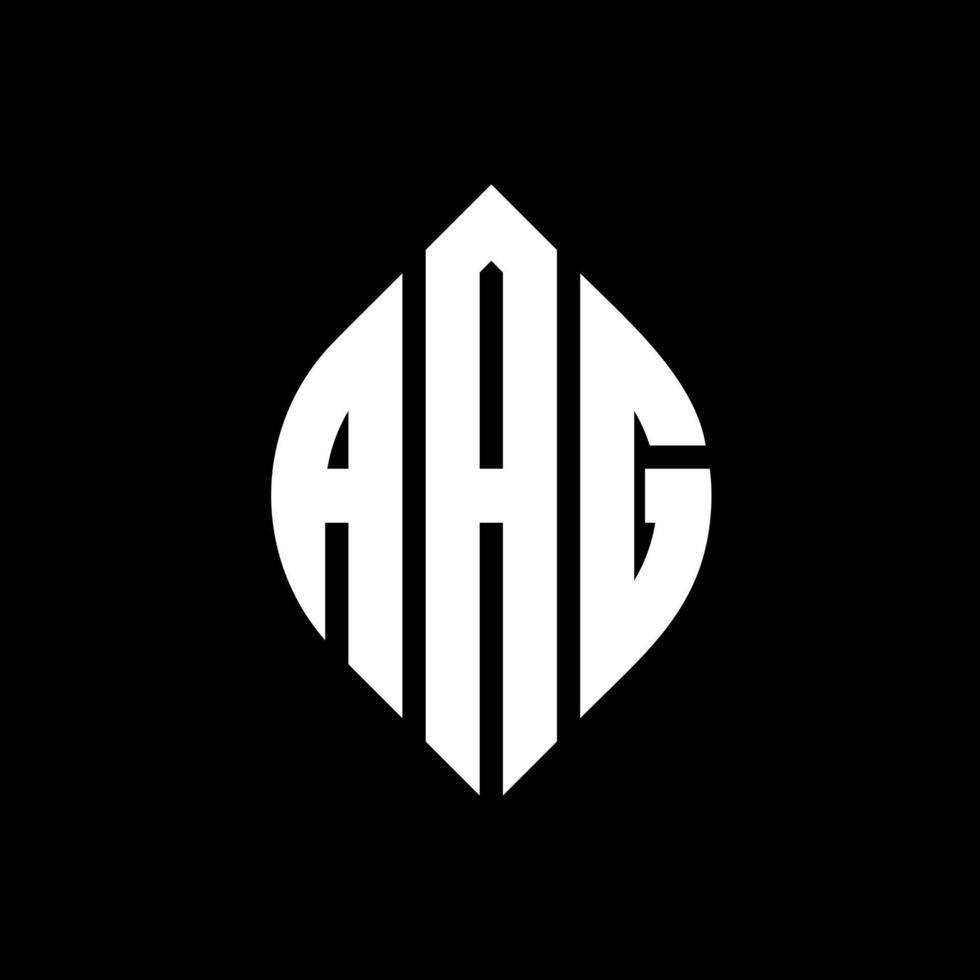 AAG circle letter logo design with circle and ellipse shape. AAG ellipse letters with typographic style. The three initials form a circle logo. AAG Circle Emblem Abstract Monogram Letter Mark Vector. vector
